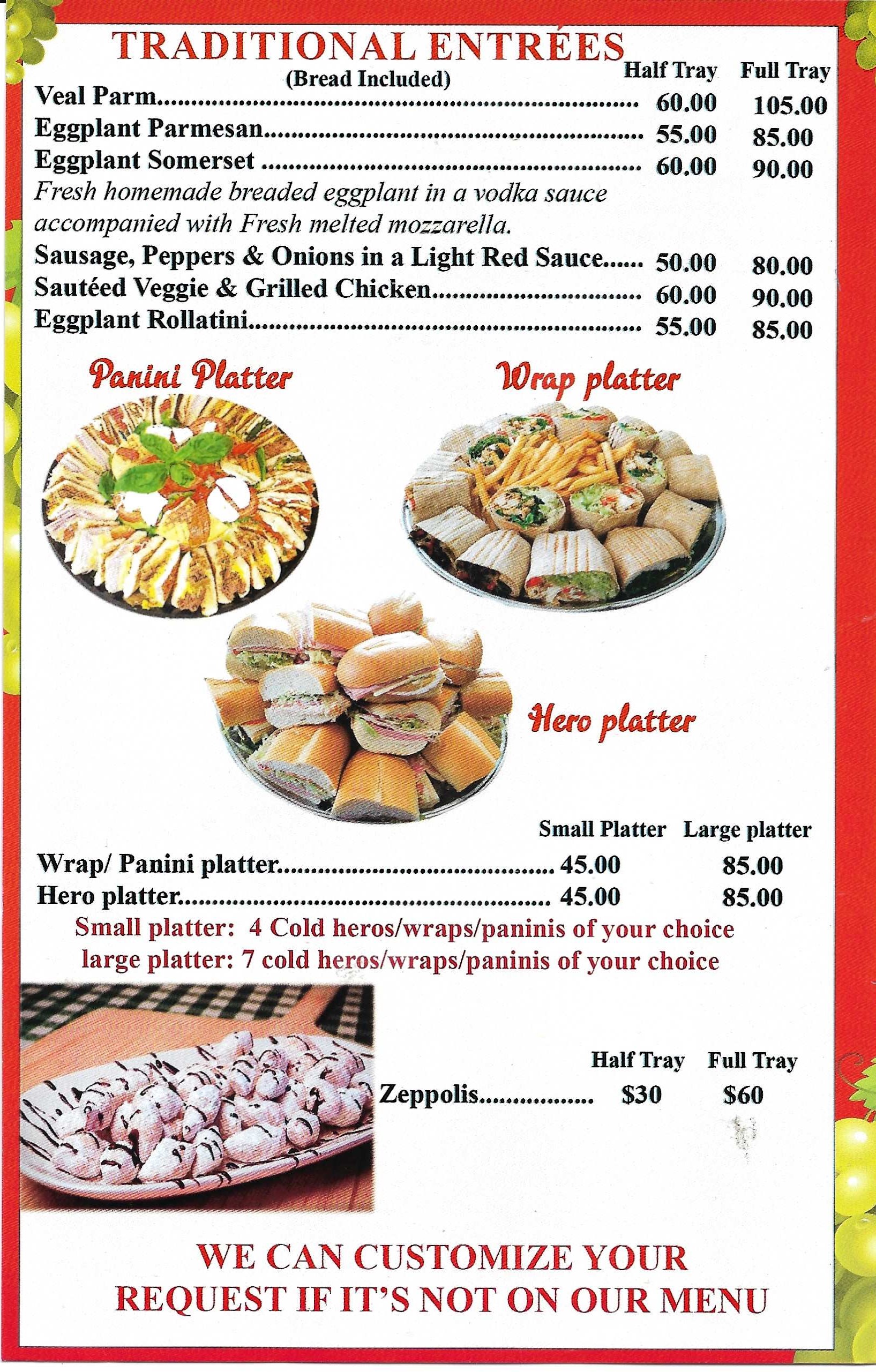 Catering Menu 3 somerset pizza