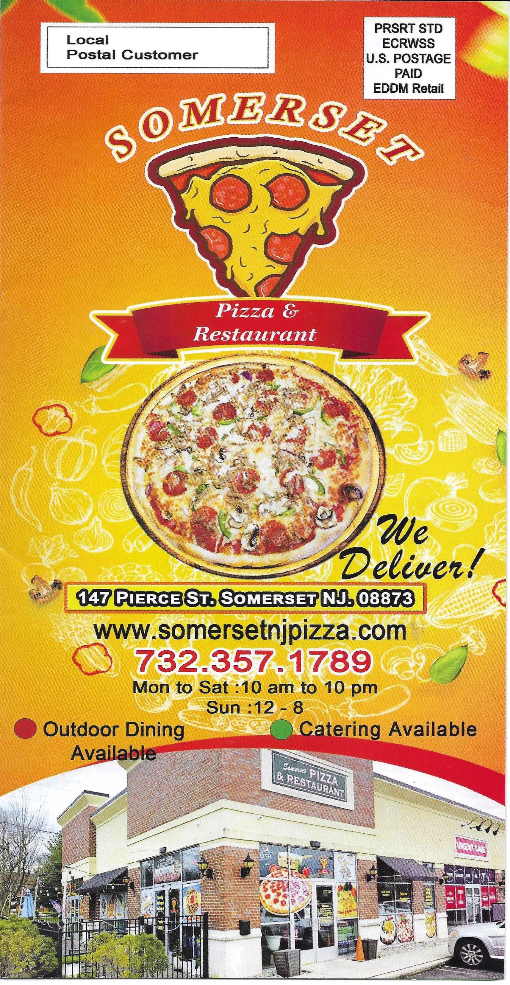 Menu 1 somerset pizza